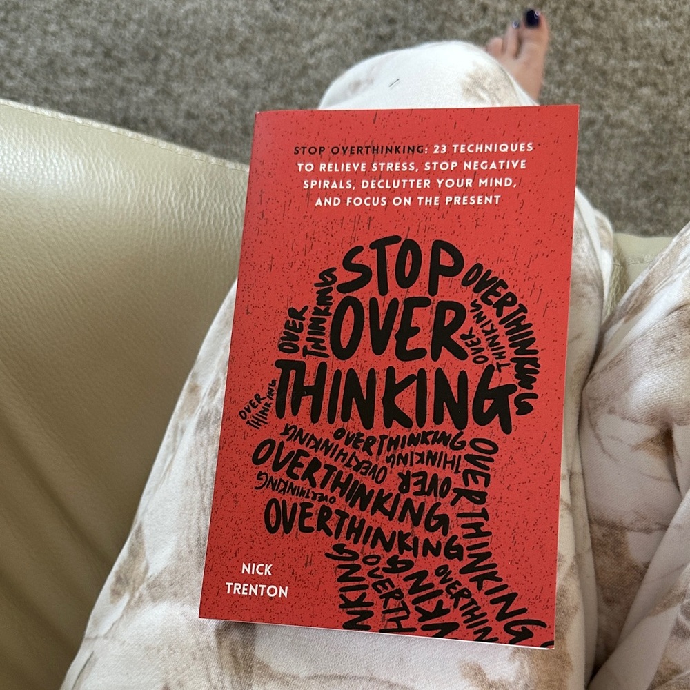 Red 'Stop Overthinking' Book by Nick Trenton